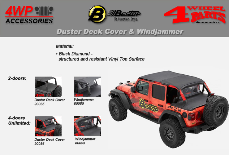 bestop duster deck cover jl