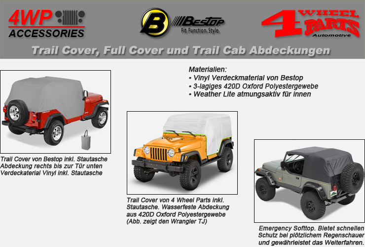Jeep Wrangler YJ Trail Cover & Abdeckungen
