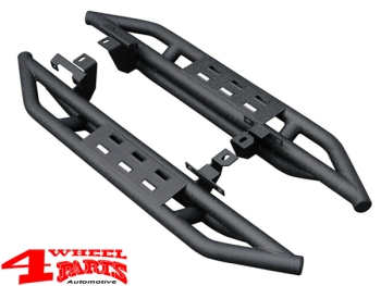 Side Tube Steps Black Rock Bars Black textured with TÜV Jeep Wrangler ...