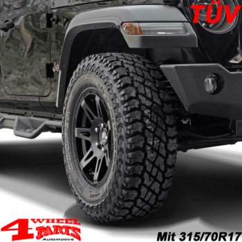 Alufelge W-TEC Extrem schwarz matt Black Edition 8,5x17 ET +30 mit TÜV Jeep  Gladiator JT Bj. 19-24 | 4 Wheel Parts