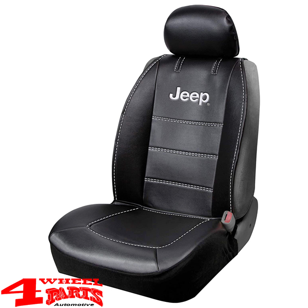 Sitzbezug Deluxe vorne mit Kontrastnähten mit Jeep Logo Jeep