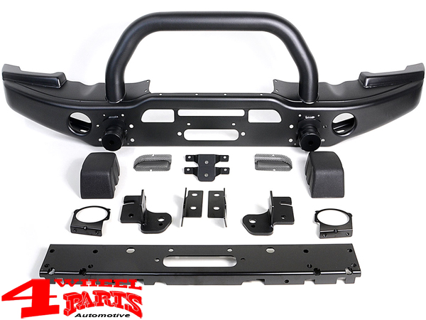 Front Winch Bumper Premium with Hoop Over-Rider AEV Steel Black