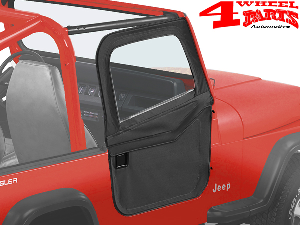 Teilbare Türen Paar Black Denim Bestop Jeep CJ + Wrangler YJ Bj