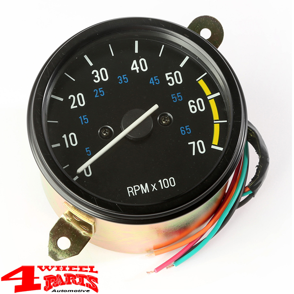 Tachometer Assembly with 0-7000 U/min announcement Jeep Wrangler YJ year  87-91 2,5 L | 4 Wheel Parts