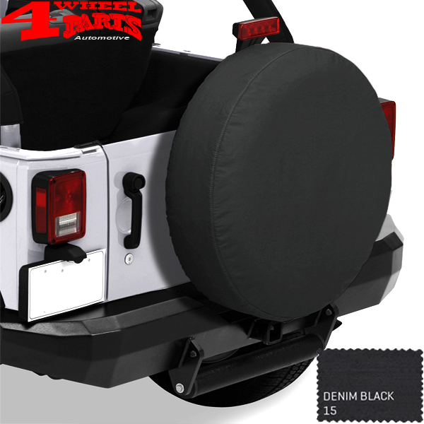 Spare Tire Cover in Black Denim 33 x 12.5 • 33 x 11.5 • 285/70 R17 from  Bestop Jeep CJ Wrangler YJ TJ JK year 76-18 Wheel Parts