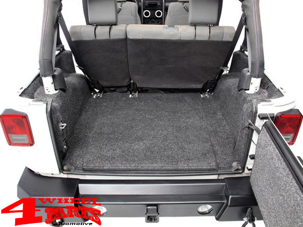 Teppichsatz Laderaum Kofferraum hinten von BedRug Premium Autoteppich Jeep  Wrangler JK Bj. 11-18 2-Türer