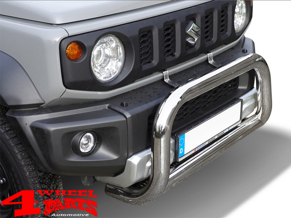 Front Tube Center Bumper Ø 76mm Stainless Steel Suzuki with Skid Plate Jimny  GJ year 10.18