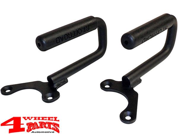 Front Grab Handle Pair Steel Black Jeep Wrangler JK + Unlimited year 18 ...