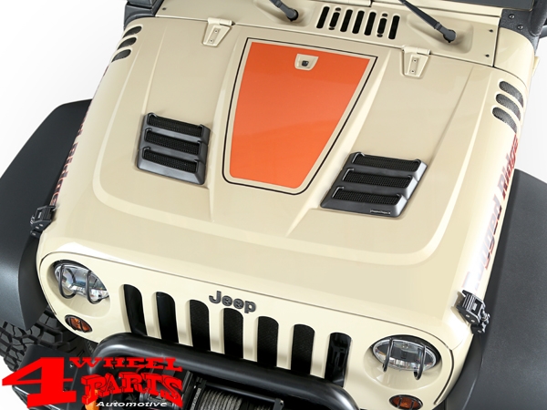 Airscoop Hood Vents Cover Black Jeep Wrangler TJ + Wrangler JK