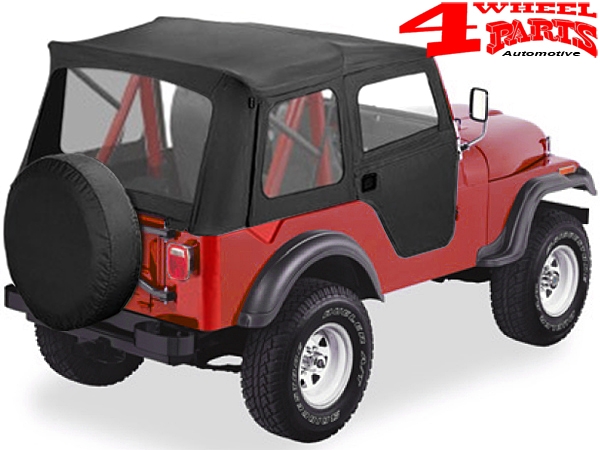 Supertop Soft Top Incl. 2 Pce. Soft Doors Black Denim Jeep Cj5 Year 55 