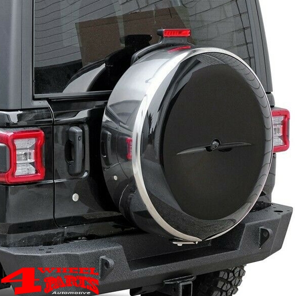 Reifencover Reserverad Abdeckung abschließbar Edelstahl Jeep Wrangler JL  Bj. 18-23 + 4xe Plug-in-Hybrid