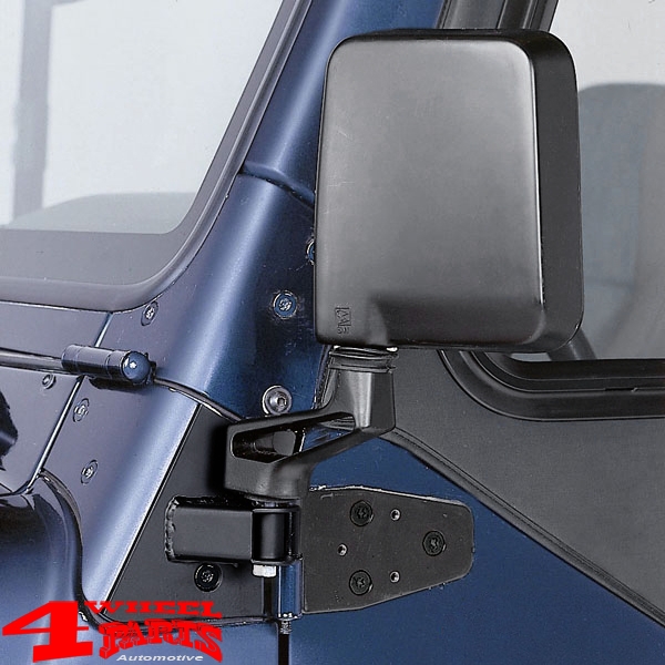 Mirror Relocation Bracket in Black Steel Jeep Wrangler TJ year 97-02 ...